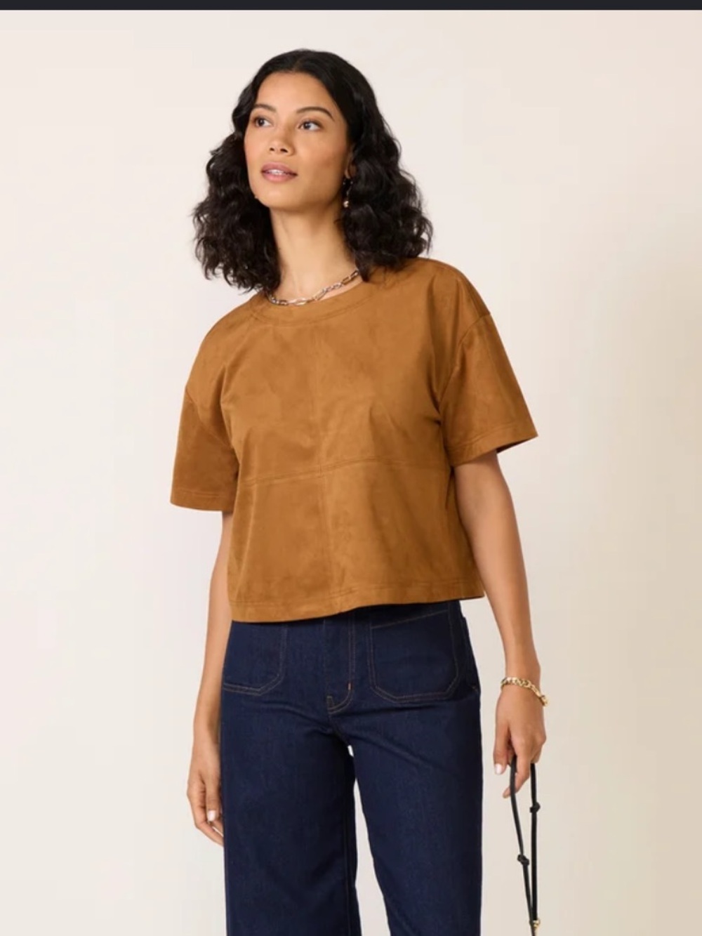 Evereve Kimberly faux suede top